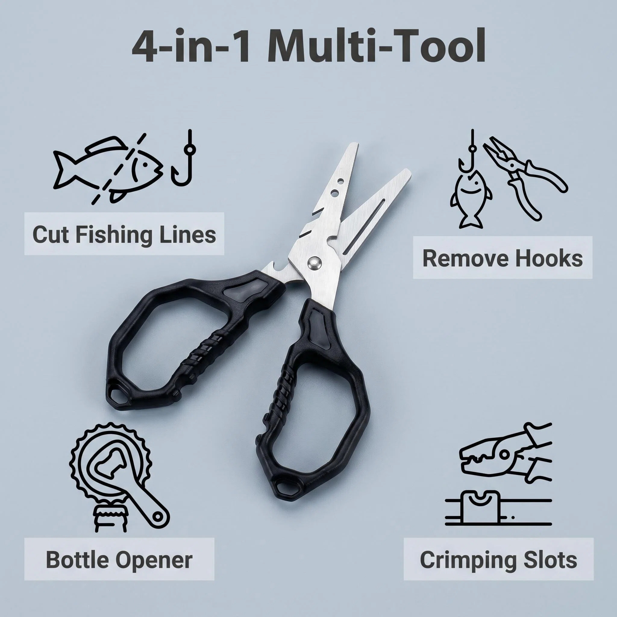 Multifunctional Fishing Scisso - Fishing Hook Sharpener recension och pris