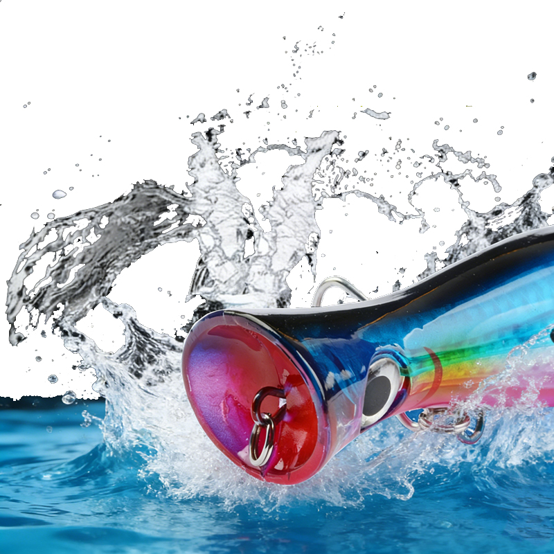 1pc 43g Big Popper Floating Wo - Fishing Hook Treble recension och pris